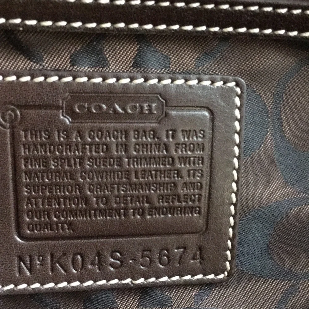 Coach Pink Suede Leather Satchel Bag